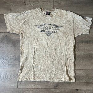 Harley-Davidson of Medicine Hat Alberta Canada Tan Tshirt Size Large